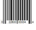 Barcode Image for UPC code 022600000044