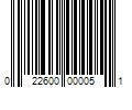 Barcode Image for UPC code 022600000051