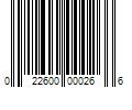 Barcode Image for UPC code 022600000266