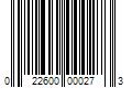 Barcode Image for UPC code 022600000273