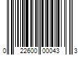 Barcode Image for UPC code 022600000433