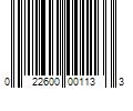 Barcode Image for UPC code 022600001133