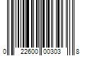 Barcode Image for UPC code 022600003038