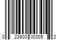 Barcode Image for UPC code 022600003052