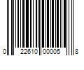 Barcode Image for UPC code 022610000058