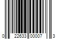 Barcode Image for UPC code 022633000073