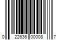 Barcode Image for UPC code 022636000087