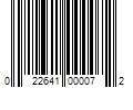 Barcode Image for UPC code 022641000072