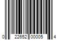 Barcode Image for UPC code 022652000054