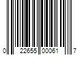 Barcode Image for UPC code 022655000617