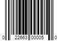 Barcode Image for UPC code 022663000050