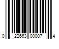 Barcode Image for UPC code 022663000074