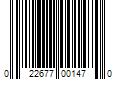 Barcode Image for UPC code 022677001470