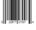 Barcode Image for UPC code 022677270074