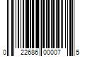 Barcode Image for UPC code 022686000075