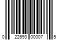 Barcode Image for UPC code 022693000075