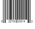 Barcode Image for UPC code 022700000142