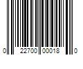 Barcode Image for UPC code 022700000180