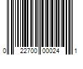 Barcode Image for UPC code 022700000241