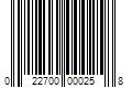 Barcode Image for UPC code 022700000258