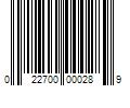 Barcode Image for UPC code 022700000289