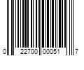 Barcode Image for UPC code 022700000517