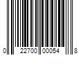 Barcode Image for UPC code 022700000548