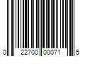 Barcode Image for UPC code 022700000715