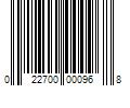 Barcode Image for UPC code 022700000968