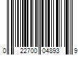 Barcode Image for UPC code 022700048939