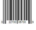 Barcode Image for UPC code 022700057009