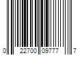 Barcode Image for UPC code 022700097777