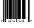 Barcode Image for UPC code 022700103065