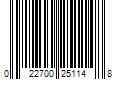 Barcode Image for UPC code 022700251148