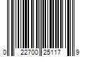 Barcode Image for UPC code 022700251179