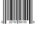 Barcode Image for UPC code 022700581009