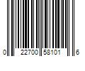 Barcode Image for UPC code 022700581016