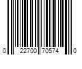 Barcode Image for UPC code 022700705740