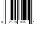 Barcode Image for UPC code 022703000071