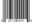 Barcode Image for UPC code 022710000019