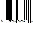 Barcode Image for UPC code 022710000040