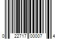 Barcode Image for UPC code 022717000074