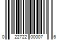 Barcode Image for UPC code 022722000076