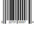 Barcode Image for UPC code 022731000074