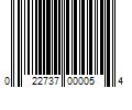 Barcode Image for UPC code 022737000054