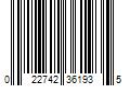 Barcode Image for UPC code 022742361935