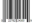 Barcode Image for UPC code 022752243009