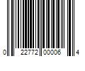 Barcode Image for UPC code 022772000064