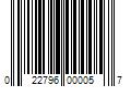 Barcode Image for UPC code 022796000057