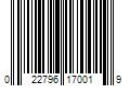 Barcode Image for UPC code 022796170019